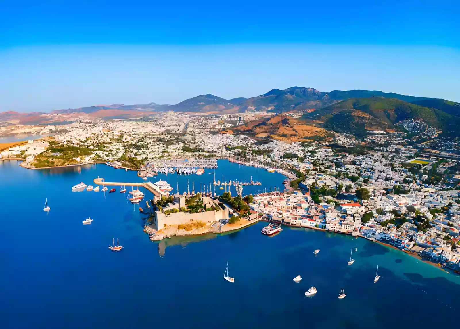 Bodrum Türkiye Ege kıyıları ve Bodrum Yarımadası